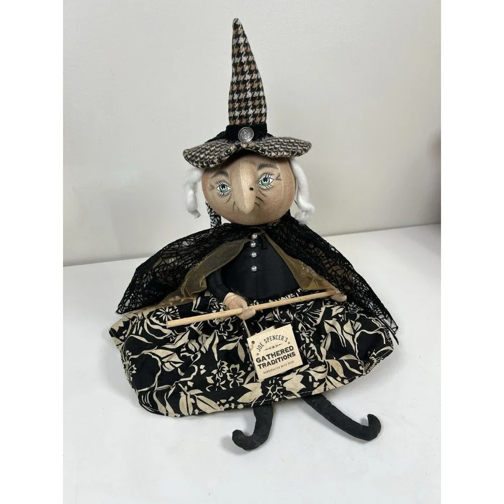 Joe Spencer Gathered Traditions Doll Halloween Naomi Witch Handcrafted Halloween